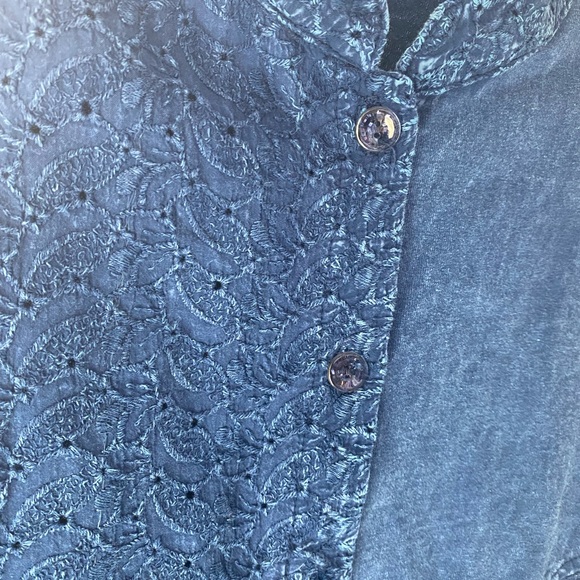 Focus USA denim 90s/2000s top - Picture 3 of 4